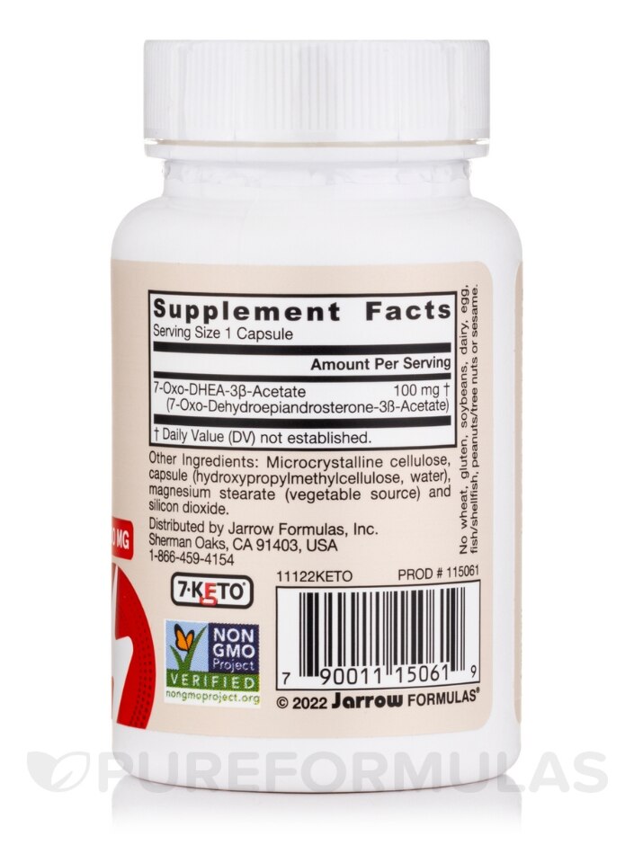 7-Keto DHEA 100 mg - 30 Capsules - Alternate View 1