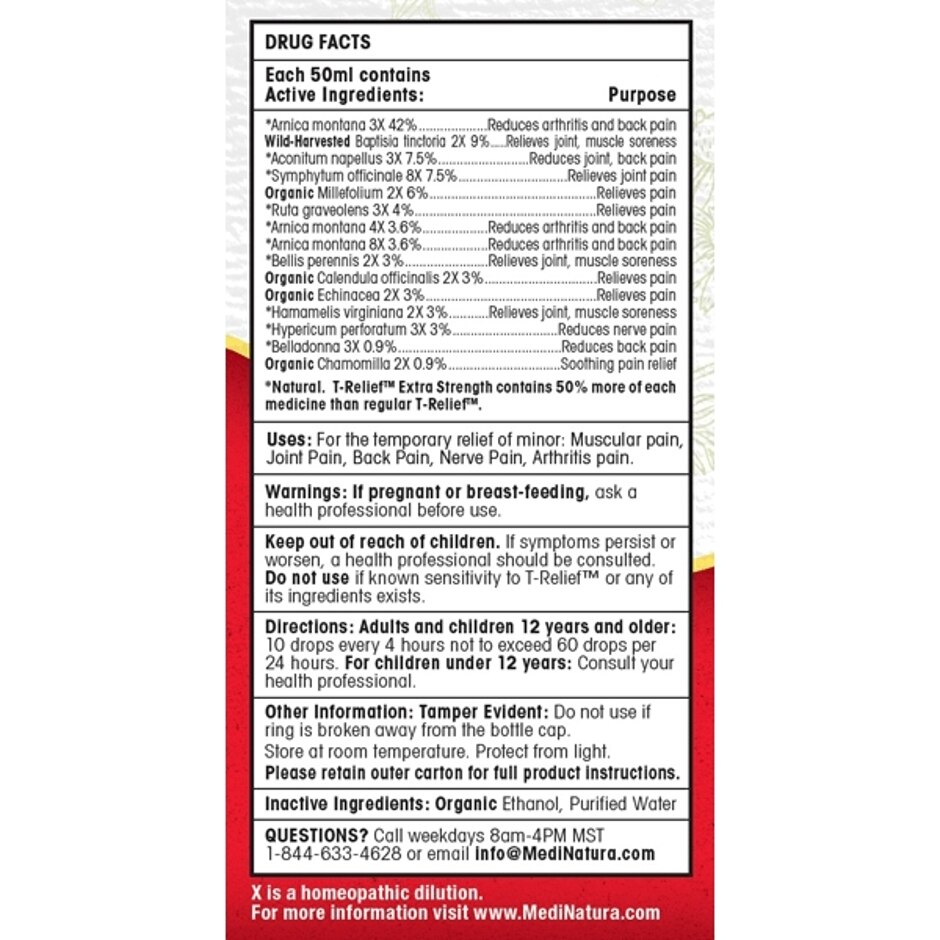 T-Relief™ Extra Strength Pain Relief (Oral Drops) - 1.69 fl. oz (50 ml) - Alternate View 3