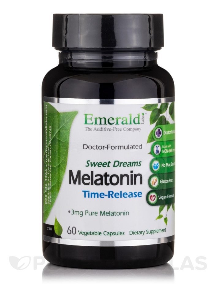 Sweet Dream Melatonin Time-Release - 60 Vegetable Capsules