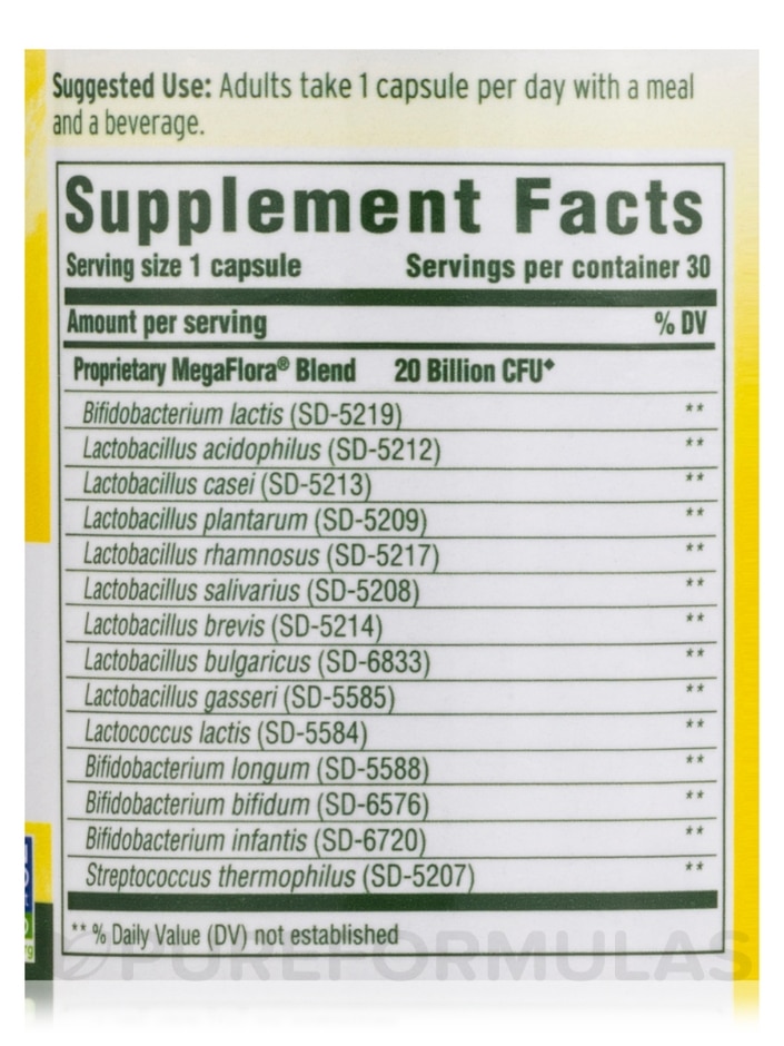 MegaFlora® Probiotic - 30 Capsules - Alternate View 4