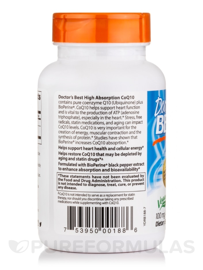 High Absorption CoQ10 with BioPerine® 100 mg - 120 Veggie Capsules - Alternate View 2