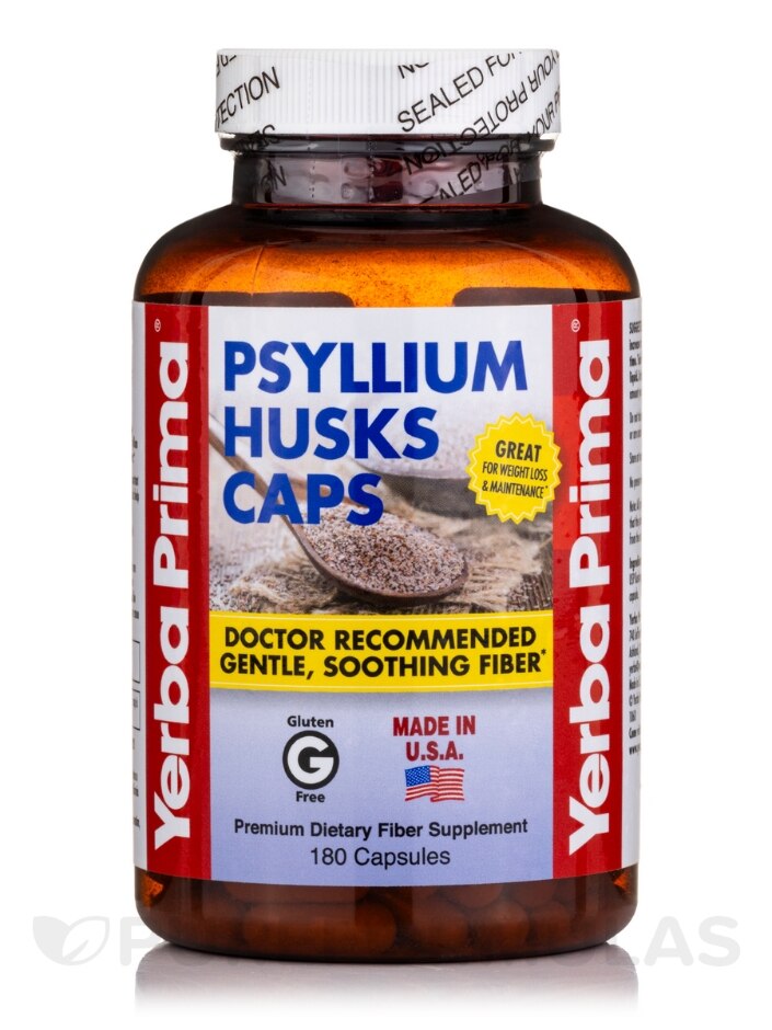 Psyllium Husks Caps - 180 Capsules