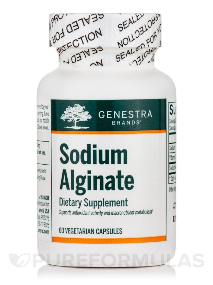 Sodium Alginate - 60 Vegetarian Capsules
