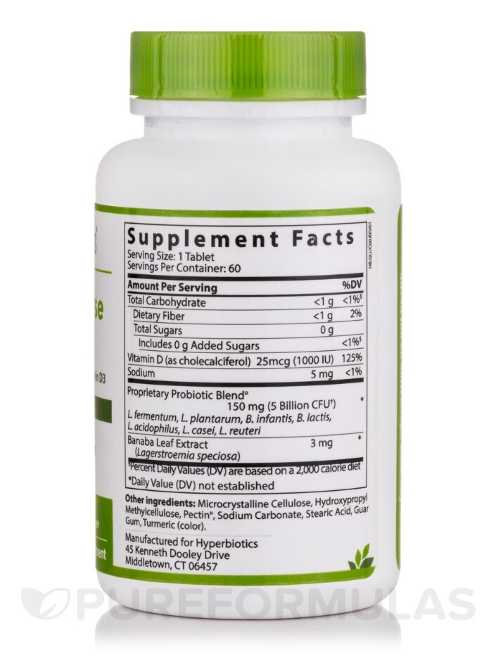 Glucose Support: Probiotic for Glucose Support - 60 Time-Release Tablets - Alternate View 1