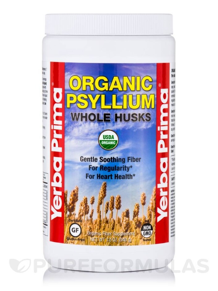 Organic Psyllium Whole Husks - 12 oz (340 Grams)