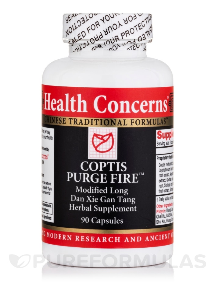 Coptis Purge Fire™ (Modified Long Dan Xie Gan Tang Herbal Supplement) - 90 Capsules