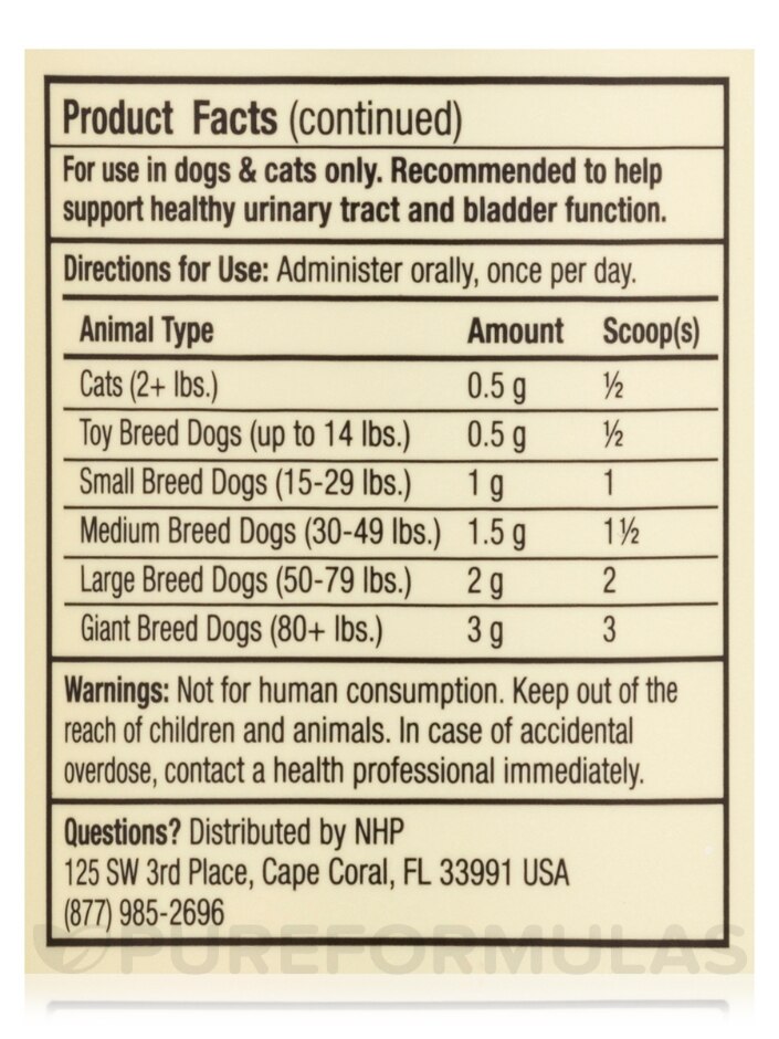Bladder Support for Cats & Dogs - 3.17 oz (90 Grams) - Alternate View 3
