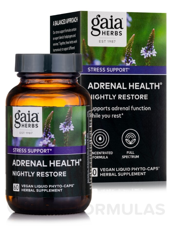 Adrenal Health® Nightly Restore - 60 Vegan Liquid Phyto-Caps® - Alternate View 1