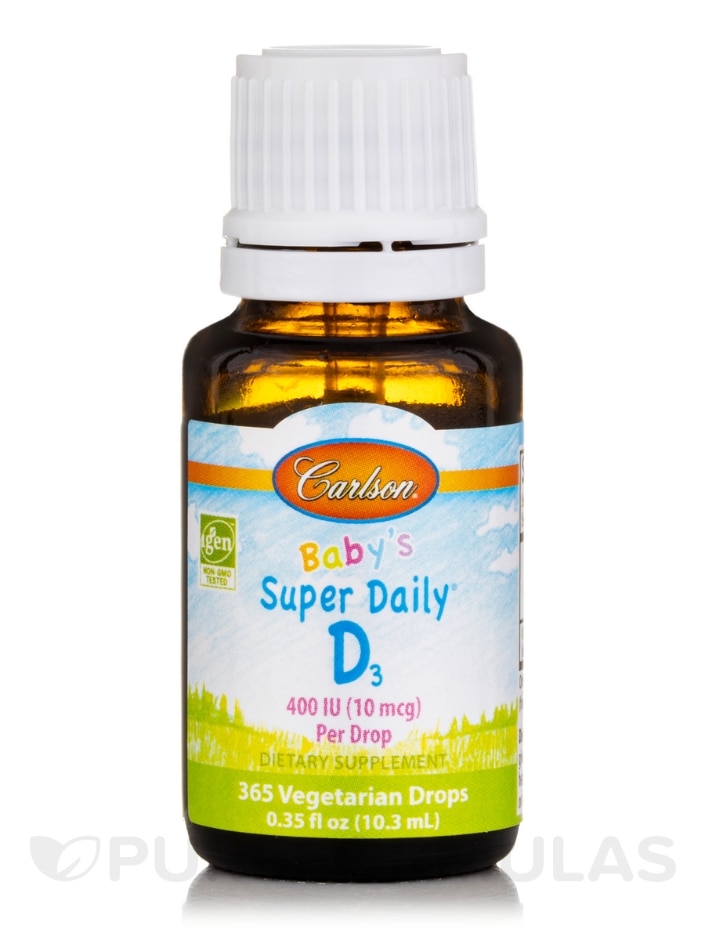 Baby's Super Daily® D3 400 IU (10 mcg) - 365 Vegetarian Drops (0.35 fl. oz / 10.3 ml) - Alternate View 2
