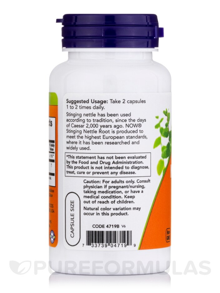 Nettle Root Extract (Stinging) 250 mg - 90 Vegetarian Capsules - Alternate View 2