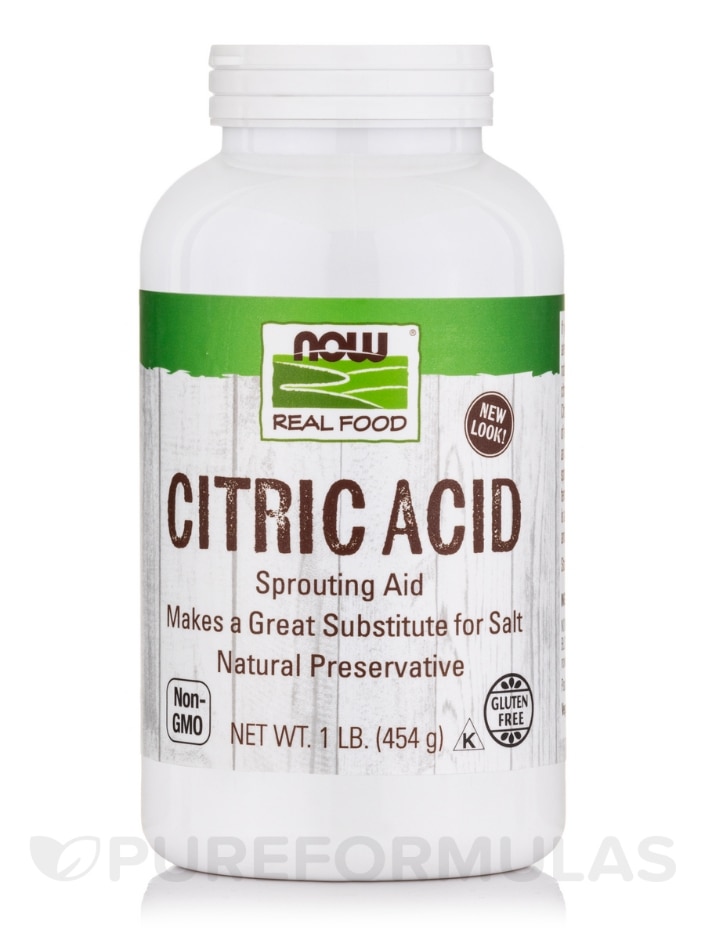 NOW Real Food® - Citric Acid - 1 lb (454 Grams)