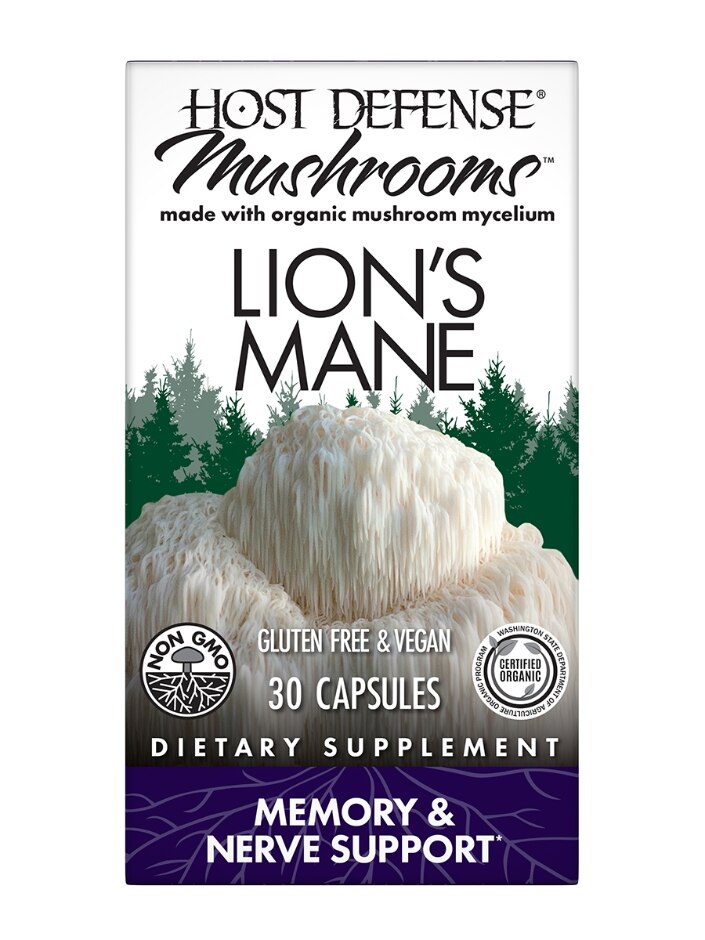 Organic Lion's Mane - 30 Vegetarian Capsules - Alternate View 2