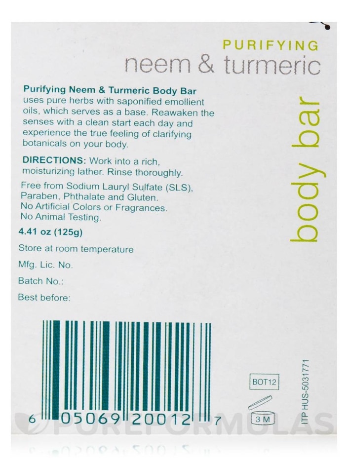 Purifying Neem & Turmeric Body Bar - 4.41 oz (125 Grams) - Alternate View 6