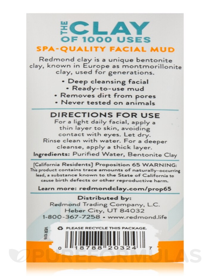 Facial Mud - Hydrated Clay - 4 oz (113 Grams) - Alternate View 2