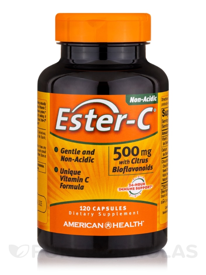 Ester-C® 500 mg with Citrus Bioflavonoids - 120 Capsules
