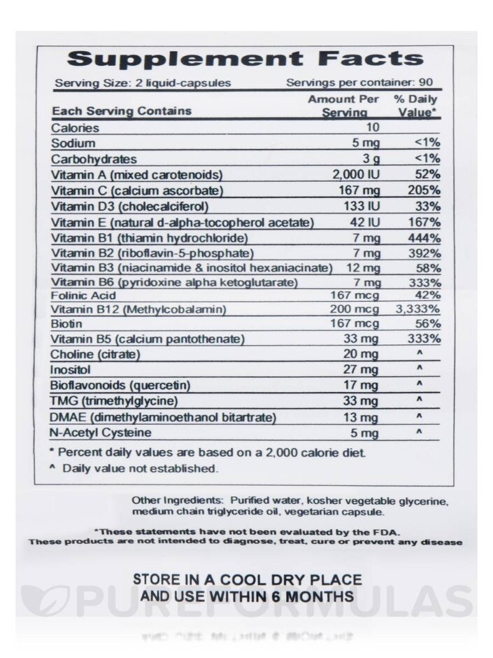 Spectrum Support II Vitamins (with PAK) - Part A - 180 Liquid-Capsules - Alternate View 4