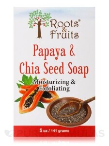 Papaya & Chia Seed Soap Bar - 5 oz (141 Grams) - Alternate View 1