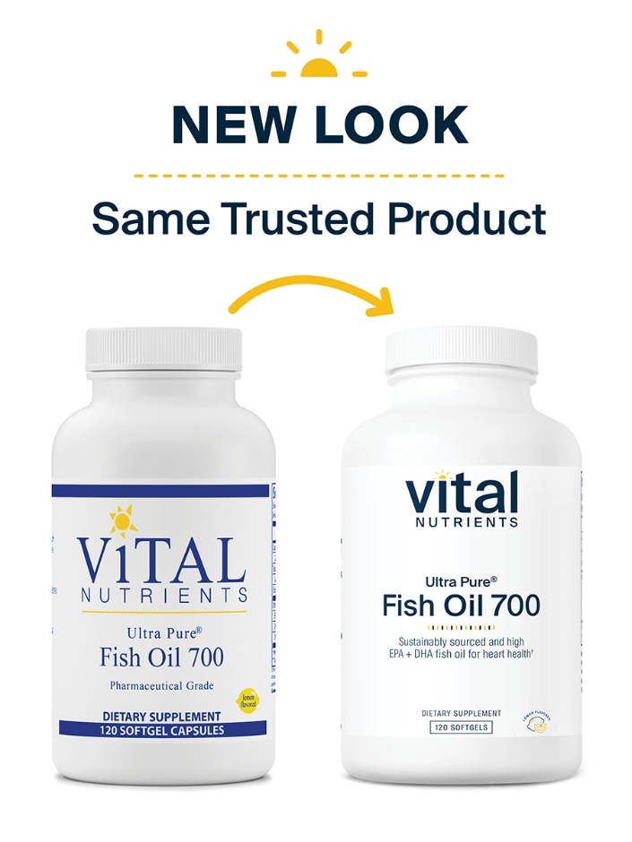 Ultra Pure® Fish Oil 700, Lemon Flavor - 120 Softgel Capsules - Alternate View 1