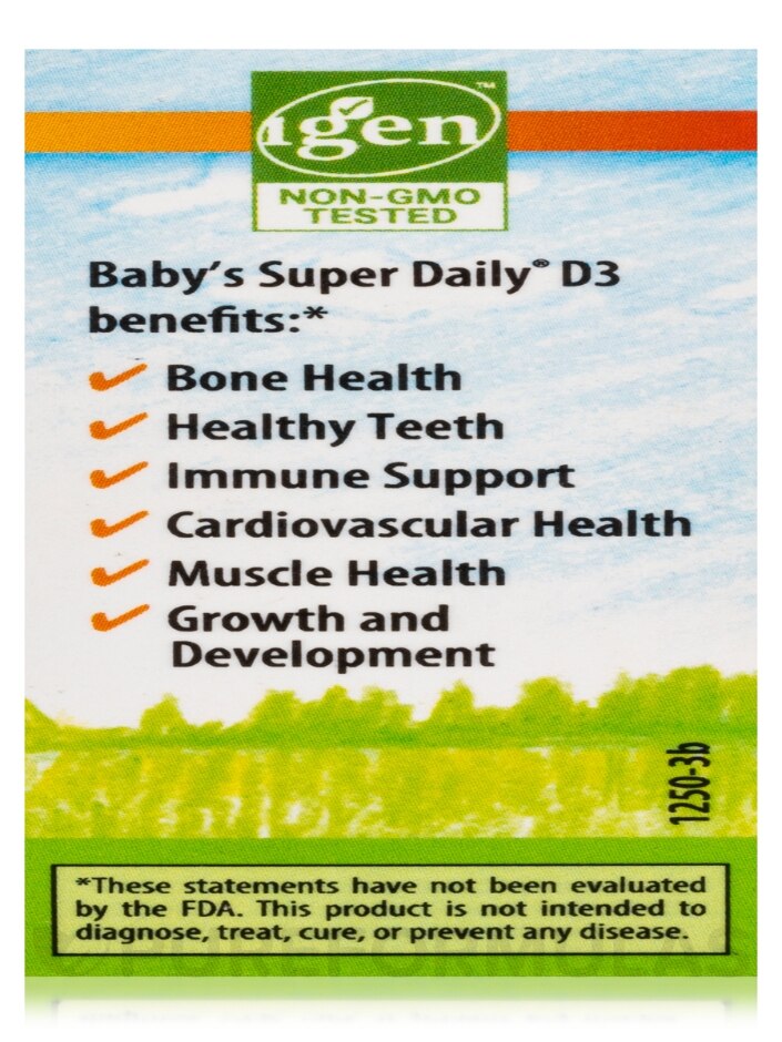 Baby's Super Daily® D3 400 IU (10 mcg) - 365 Vegetarian Drops (0.35 fl. oz / 10.3 ml) - Alternate View 7