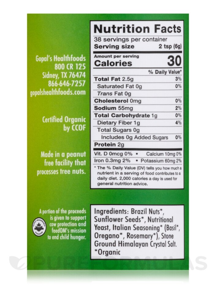 Rawmesan® Herb & Spice - 8 oz (228 Grams) - Alternate View 3