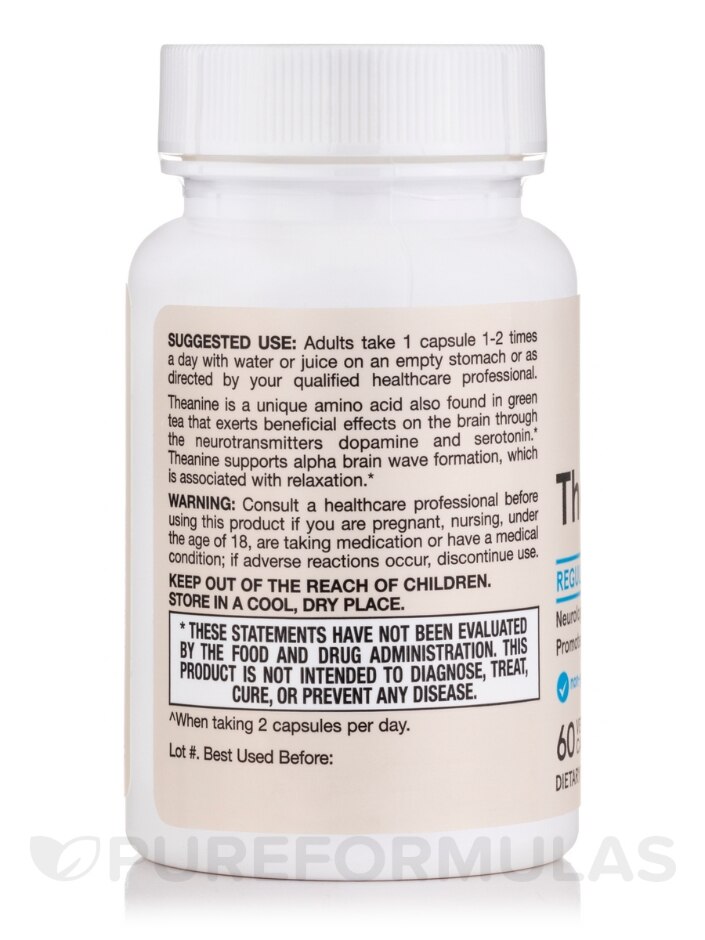 Theanine 100 mg - 60 Capsules - Alternate View 2