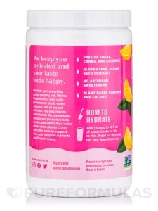 Electrolyte Hydration Powder, Pink Lemonade Flavor - 90 Serving Canister - Alternate View 2