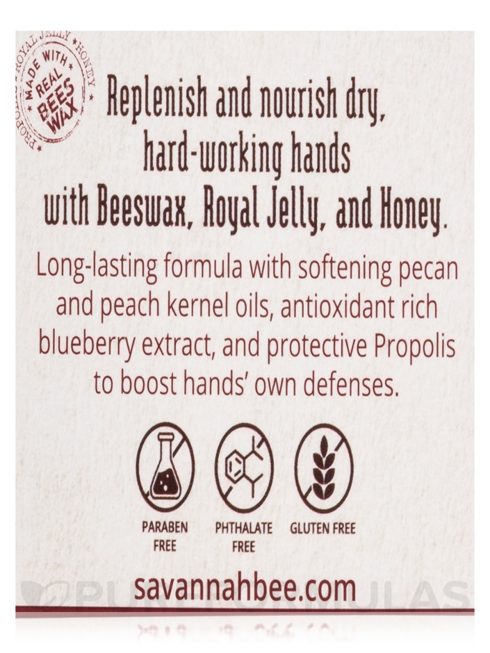 Beeswax & Royal Jelly Hand Cream - Honey Almond (Jar) - 3.4 oz (96 Grams) - Alternate View 8