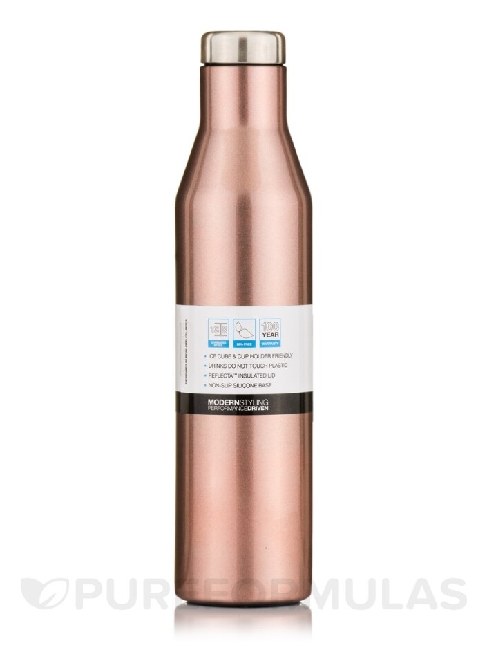 The Aspen - TriMax Insulated Stainless Steel Bottle - Rose Gold - 25 oz (750 ml) - Alternate View 3