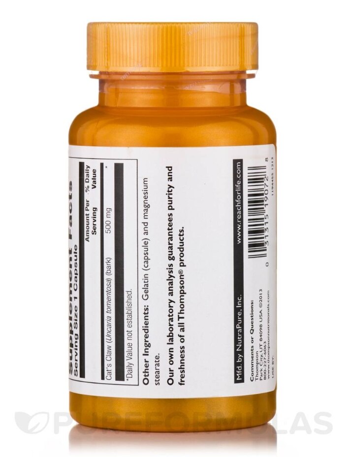 Cat's Claw 500 mg - 60 Capsules - Alternate View 2