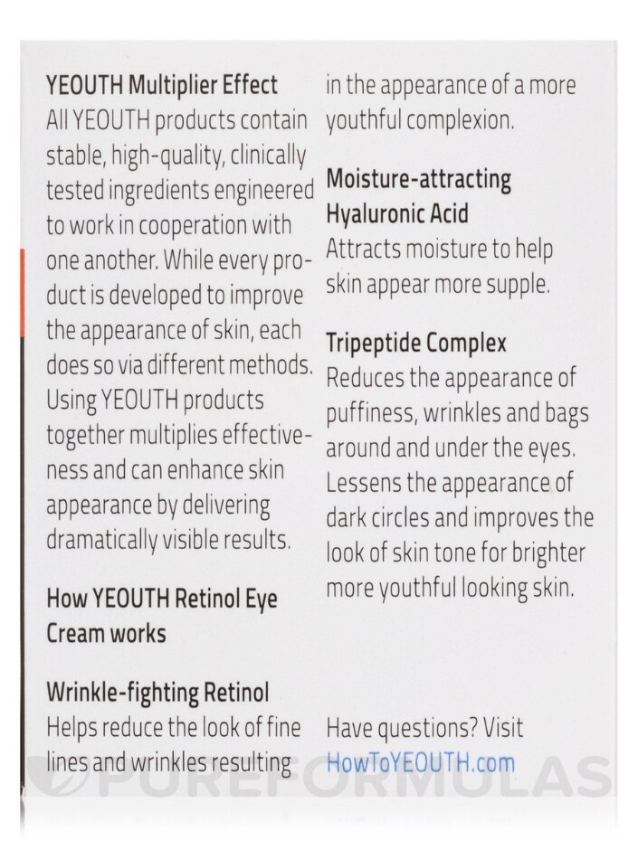 Retinol Eye Cream with Hyaluronic Acid and Tripeptide Complex - 1 fl. oz (30 ml) - Alternate View 7