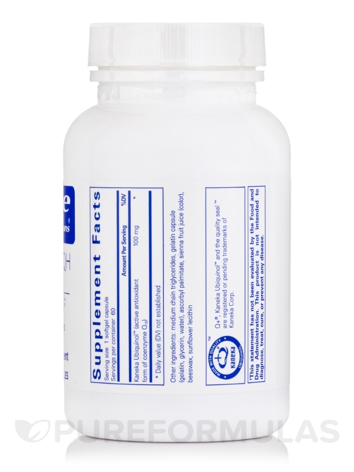 Ubiquinol-QH 100 mg - 60 Softgel Capsules - Alternate View 1