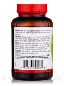 Moringa Pure 1000 mg - 90 Vegetarian Capsules - Alternate View 2