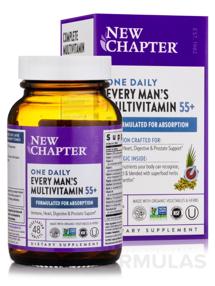 Every Man's One Daily 55+ Multivitamin - 48 Vegetarian Tablets - Alternate View 1